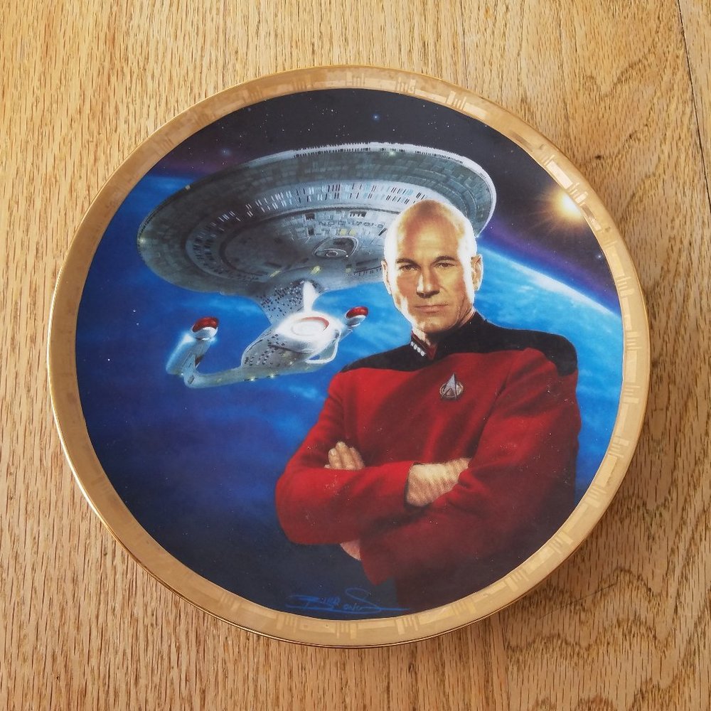 STAR TREK HAMILTON COLLECTION POWER OF COMMAND PICARD & ENTERPRISE #3044A